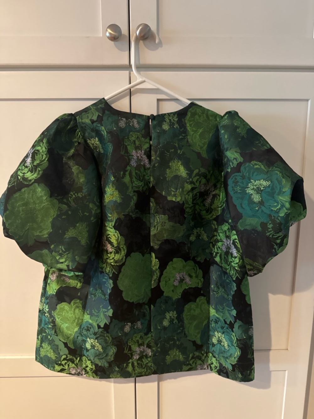 Pomander Place Green Floral Puff-Sleeve Top - Picture 3 of 3